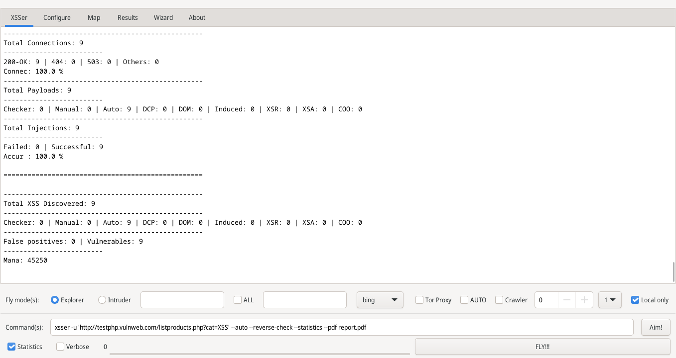 XSSer GTK GUI XSSer